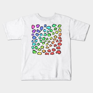 Rainbow Leopard Pattern Kids T-Shirt